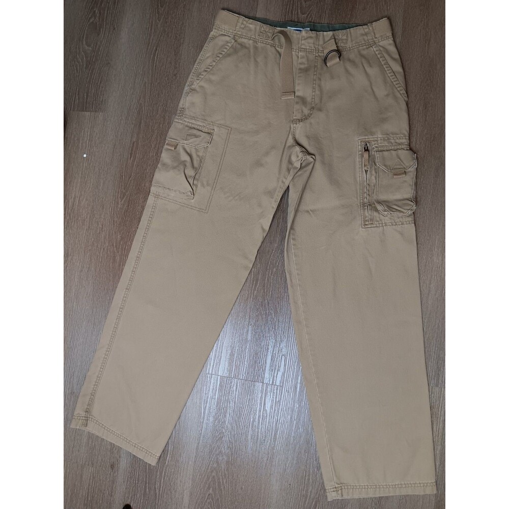 Vintage Old Navy Cargo Pant Men 34x34 (34x33) Tan Faded Skater Grunge Baggy Y2K